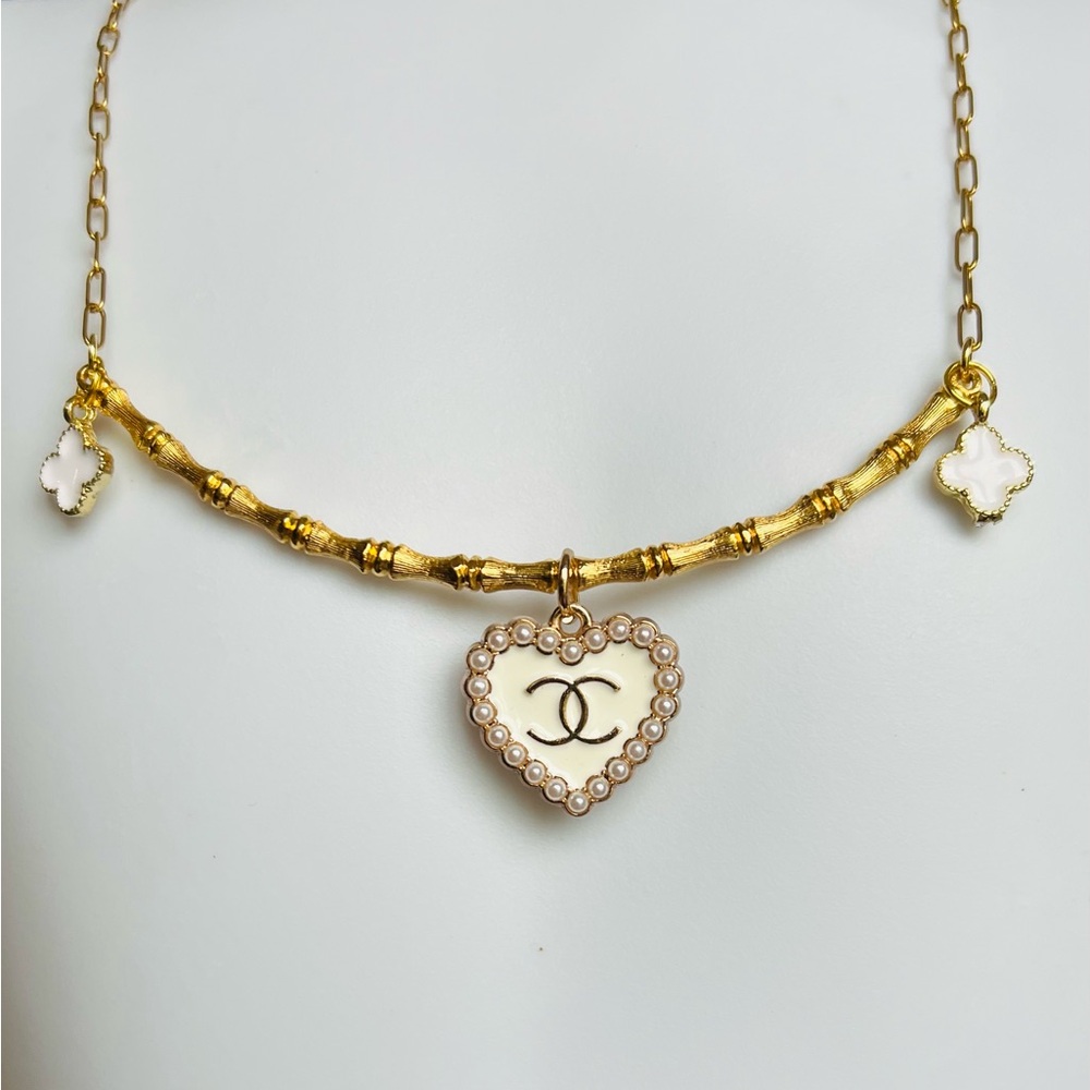 Gold Heart Pendant Necklace